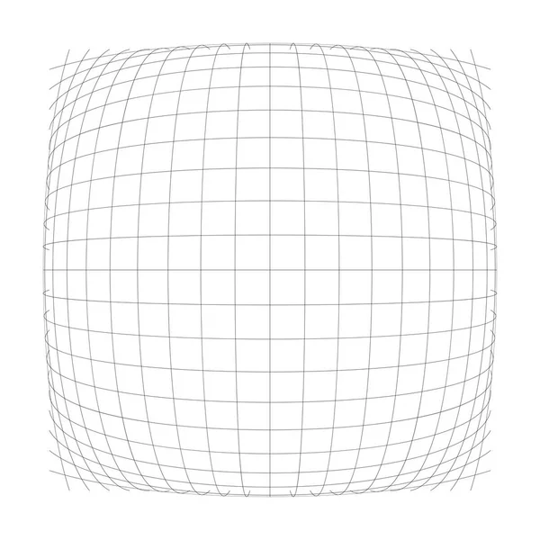 3d 凸球形、球形、球形突出变形、变形 — 图库矢量图片