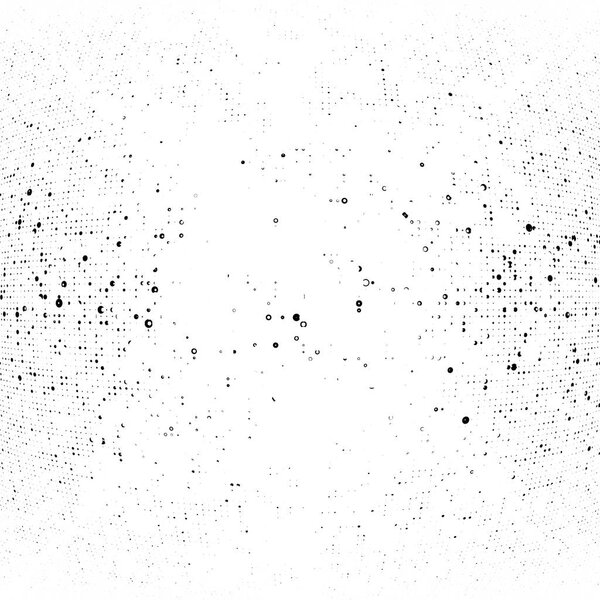 Half-tone dots. Dotted, circles pattern. Sphere, orb or globe di