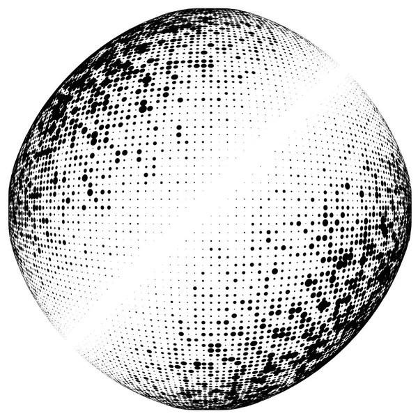 Half-tone dots. Dotted, circles pattern. Sphere, orb or globe di — Stock Vector