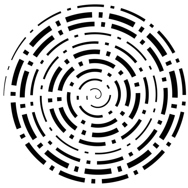 Spirale Abstraite Torsion Élément Design Bine Vrille Tourbillon Radial Tourbillon — Image vectorielle