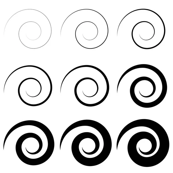 Abstract Spiral Twist Bine Tendril Design Element Radial Swirl Twirl Stock Illustration