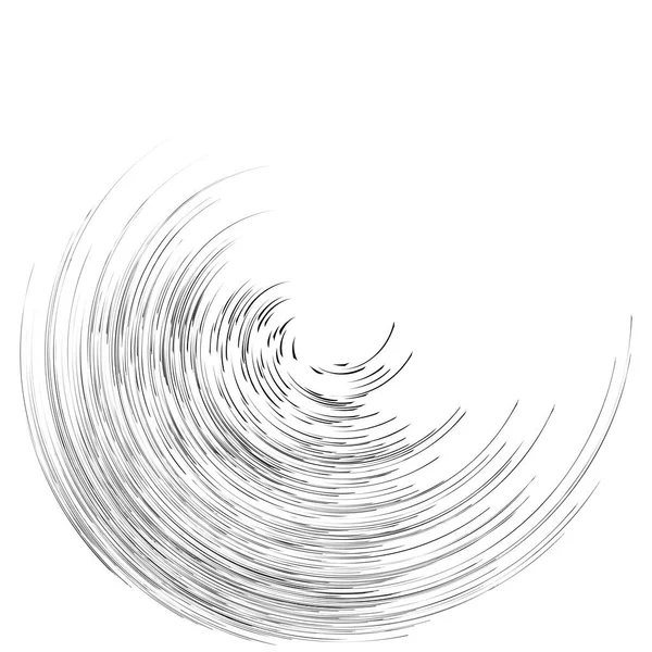 Gedetailleerde Kronkel, spiraal element. Whirlpool, zweefmolen effect. Cir — Stockvector