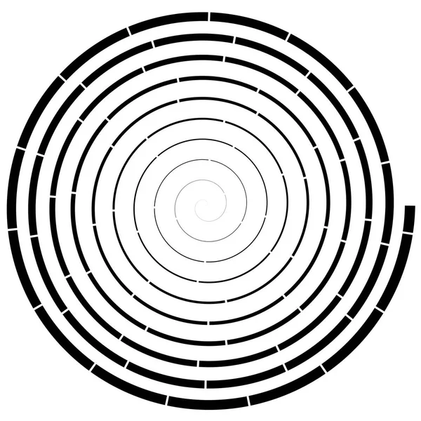 Spirale abstraite, torsion. Élément de conception "Bine", "vrille" .Radial — Image vectorielle