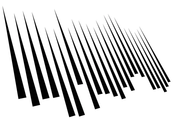 3d lines pattern in perspective. Oblique, slanting stripes. Dimi — Stock Vector