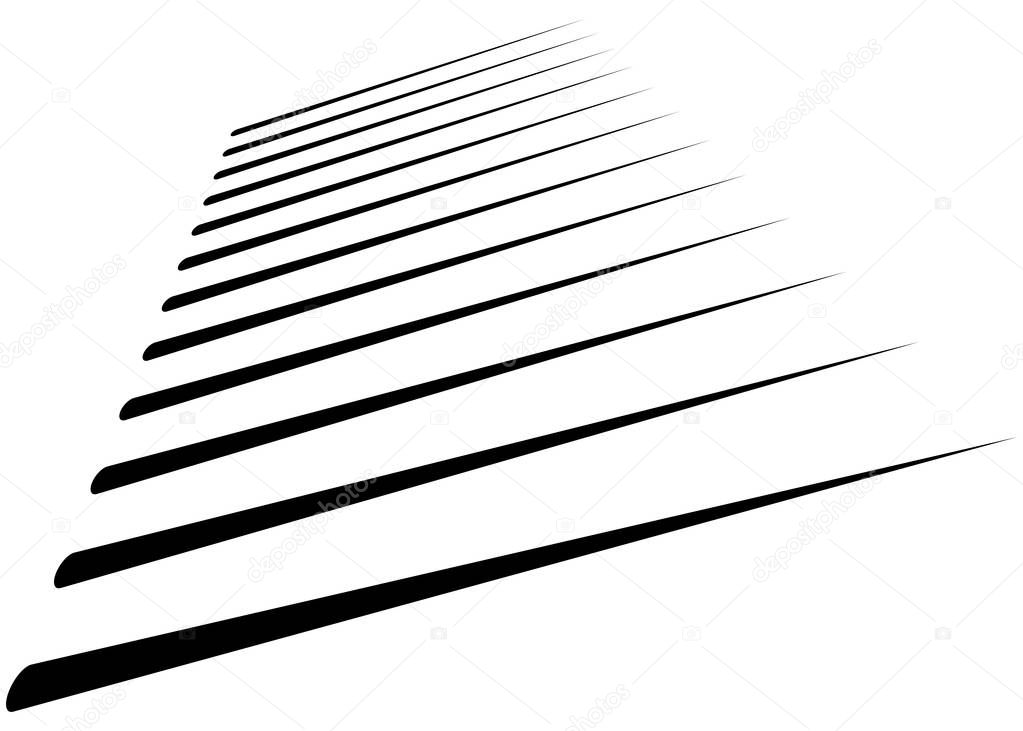 3d lines pattern in perspective. Oblique, slanting stripes. Dimi