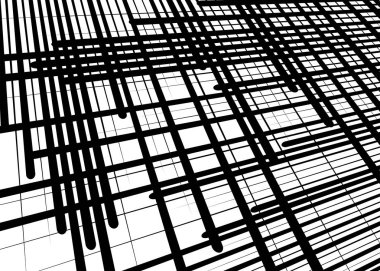 Izgara, dinamik çizgilerle örgü. Kesişen çizgiler. Düzensiz g