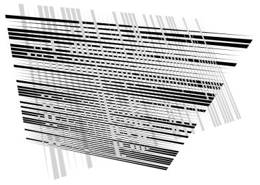 Izgara, dinamik çizgilerle örgü. Kesişen çizgiler. Düzensiz g
