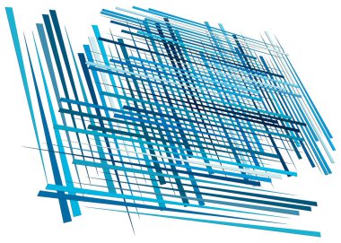 Izgara, dinamik çizgilerle örgü. Kesişen çizgiler. Düzensiz g