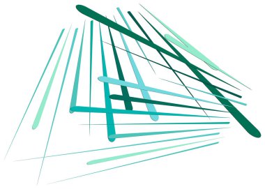 Izgara, dinamik çizgilerle örgü. Kesişen çizgiler. Düzensiz g