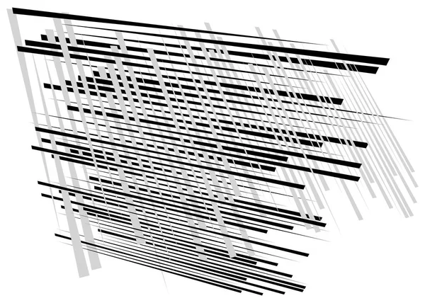 Grade, malha com linhas dinâmicas. A cruzar riscas. Irregular g — Vetor de Stock