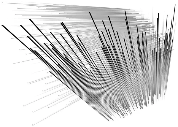 Grid, mesh met dynamische lijnen. Kruisende strepen. Onregelmatige g — Stockvector