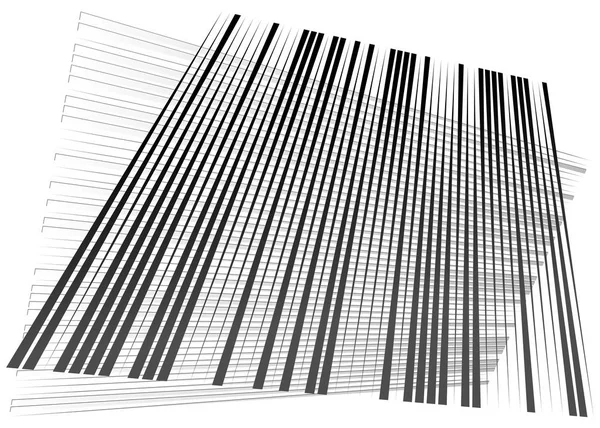 Rejilla, malla con líneas dinámicas. Intersección de rayas. Irregular g — Archivo Imágenes Vectoriales