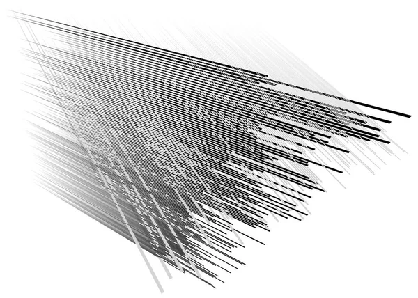 Grid, mesh met dynamische lijnen. Kruisende strepen. Onregelmatige g — Stockvector