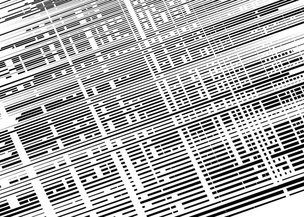 Rejilla, malla con líneas intermitentes y rayadas. Intersección dinámica — Vector de stock