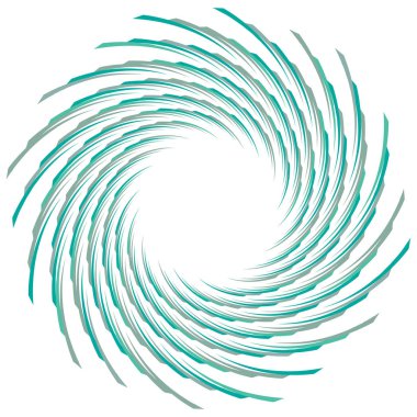 Soyut spiral, büküm. Radyal girdap, kıvrımlı, dalgalı çizgiler elemanı. Dairesel, eşmerkezli döngü deseni. Dön, girdap tasarımı. Kasırga, girdap illüstrasyon