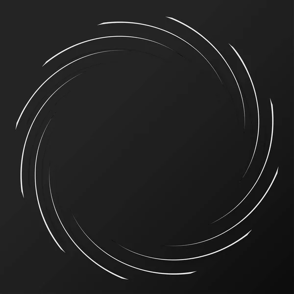 Abstrakt Spiral Twist Radiell Virvel Snurra Kurviga Vågiga Linjer Element — Stock vektor