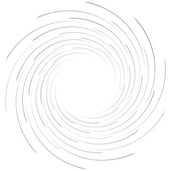 Abstracte Spiraal Twist Radiale Swirl Kronkel Bochtige Golvende Lijnen Element — Stockvector