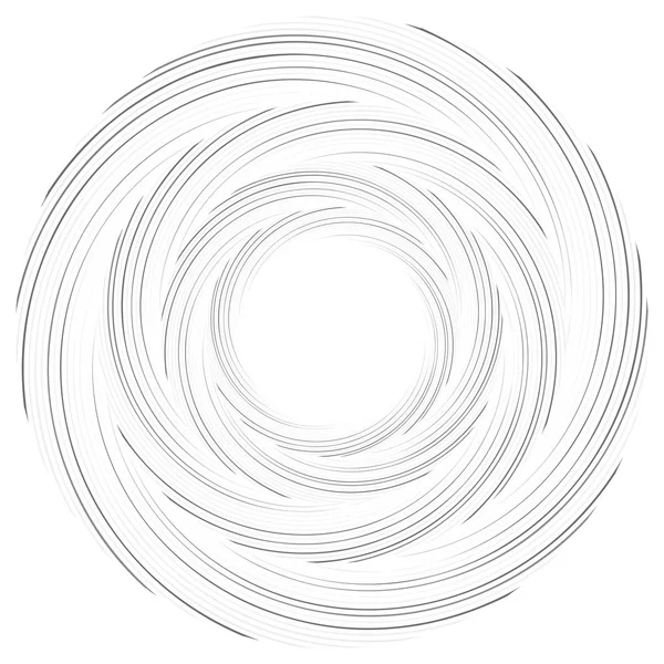 Espial Abstrato Torção Rodar Radial Girar Curvilíneo Linhas Onduladas Elemento —  Vetores de Stock