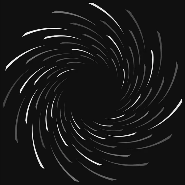 Абстрактна Спіраль Скручування Радіальний Вихор Вихрові Пишні Хвилясті Лінії Елемент — стоковий вектор