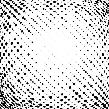 Yarım tonlu nokta. Noktalı, daireler desen. Küre, küre veya küre distorsiyon benekli. Diffüz radyal, yayılan şişkinlik, şişkinlik çözgü. Polka-nokta şişirmek tasarım. Soyut daireler dairesel geometrik desen