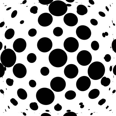 Yarım tonlu nokta. Noktalı, daireler desen. Küre, küre veya küre distorsiyon benekli. Diffüz radyal, yayılan şişkinlik, şişkinlik çözgü. Polka-nokta şişirmek tasarım. Soyut daireler dairesel geometrik desen