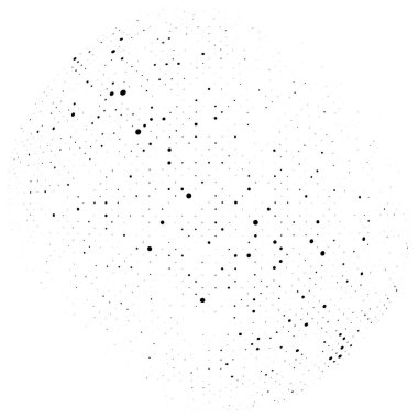 Yarım tonlu nokta. Noktalı, daireler desen. Küre, küre veya küre distorsiyon benekli. Diffüz radyal, yayılan şişkinlik, şişkinlik çözgü. Polka-nokta şişirmek tasarım. Soyut daireler dairesel geometrik desen