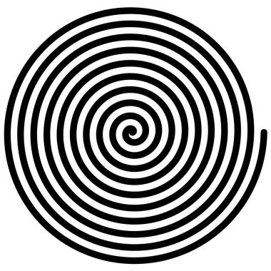 Soyut spiral, büküm. Radyal girdap, kıvrımlı, dalgalı çizgiler elemanı. Dairesel, eşmerkezli döngü deseni. Dön, girdap tasarımı. Kasırga, girdap illüstrasyon