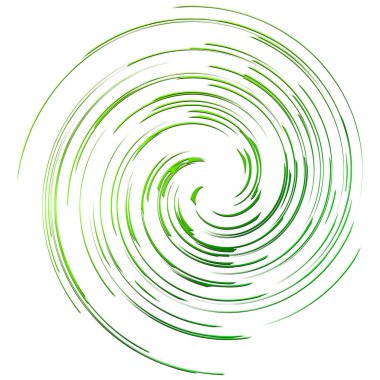 Soyut spiral, büküm. Radyal girdap, kıvrımlı, dalgalı çizgiler elemanı. Dairesel, eşmerkezli döngü deseni. Dön, girdap tasarımı. Kasırga, girdap illüstrasyon