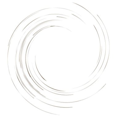 Soyut spiral, büküm. Radyal girdap, kıvrımlı, dalgalı çizgiler elemanı. Dairesel, eşmerkezli döngü deseni. Dön, girdap tasarımı. Kasırga, girdap illüstrasyon