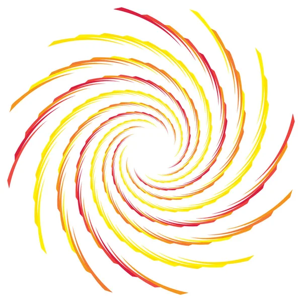 Espiral Abstracta Giro Remolino Radial Curvado Giratorio Elemento Líneas Onduladas — Vector de stock