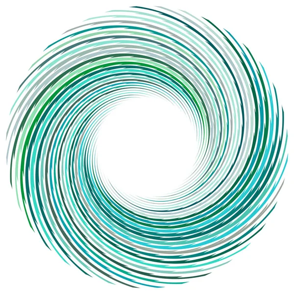 Soyut spiral, büküm. Radyal girdap, kıvrımlı, dalgalı çizgiler elemanı. Dairesel, eşmerkezli döngü deseni. Dön, girdap tasarımı. Kasırga, girdap illüstrasyon