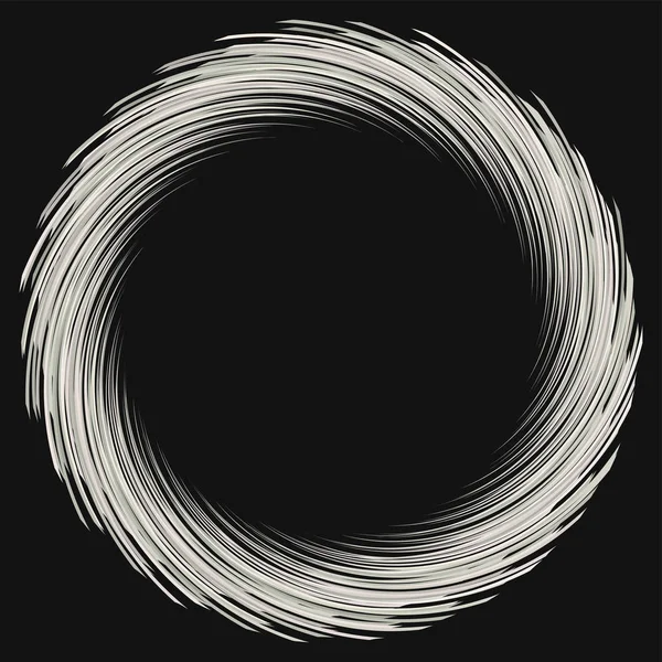 Abstrakte Spirale Drehung Radiale Wirbel Wirbel Kurvige Wellige Linien Element — Stockvektor