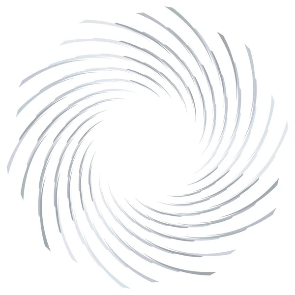 Spirale Astratta Torsione Vortice Radiale Curvy Vortice Elemento Linee Ondulate — Vettoriale Stock