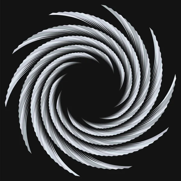 Abstracte Spiraal Twist Radiale Swirl Kronkel Bochtige Golvende Lijnen Element — Stockvector