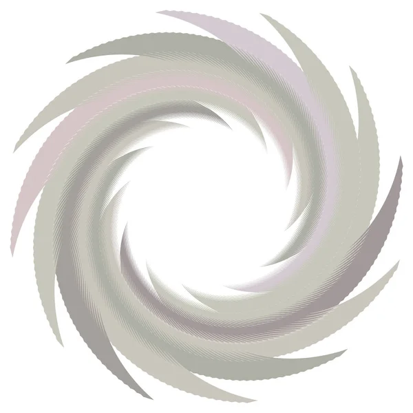 Abstracte Spiraal Twist Radiale Swirl Kronkel Bochtige Golvende Lijnen Element — Stockvector