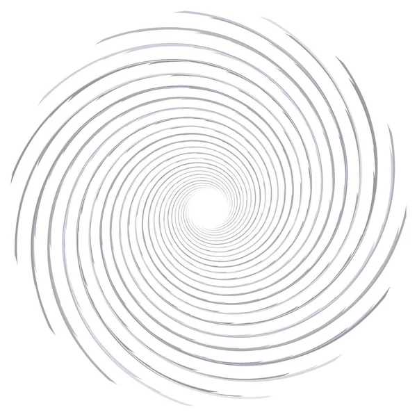 Spirale Astratta Torsione Vortice Radiale Curvy Vortice Elemento Linee Ondulate — Vettoriale Stock