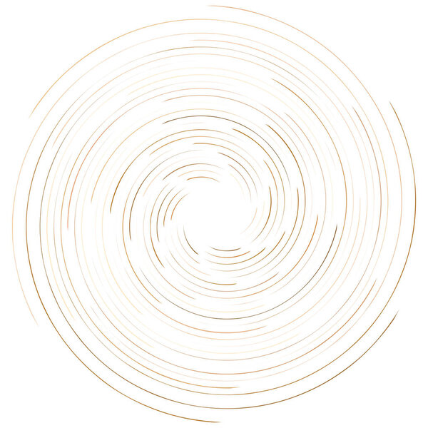 Abstract spiral, twist. Radial swirl, twirl curvy, wavy lines element. Circular, concentric loop pattern. Revolve, whirl design. Whirlwind, whirlpool illustration