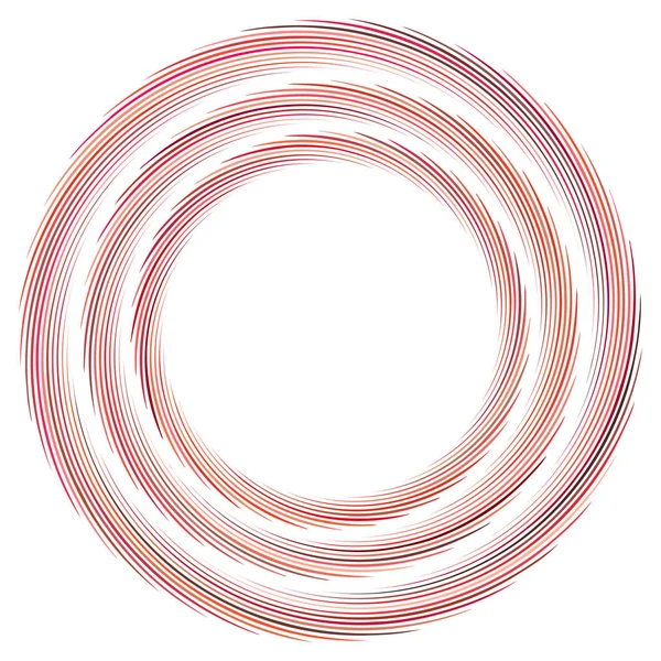 Espiral Abstracta Giro Remolino Radial Curvado Giratorio Elemento Líneas Onduladas — Vector de stock