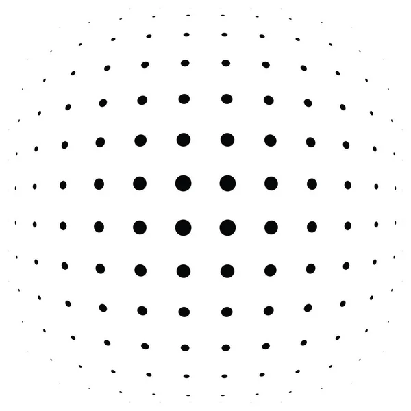 Dimensi Ledakan Melingkar Bola Convex Bola Bola Mendistorsi Inflate Pola - Stok Vektor