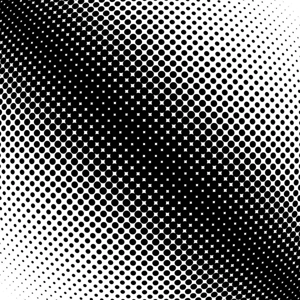 Des Points Demi Tons Dotée Motif Cercles Sphère Orbe Distorsion — Image vectorielle