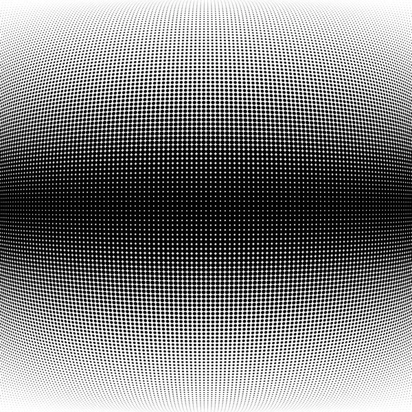 Des Points Demi Tons Dotée Motif Cercles Sphère Orbe Distorsion — Image vectorielle