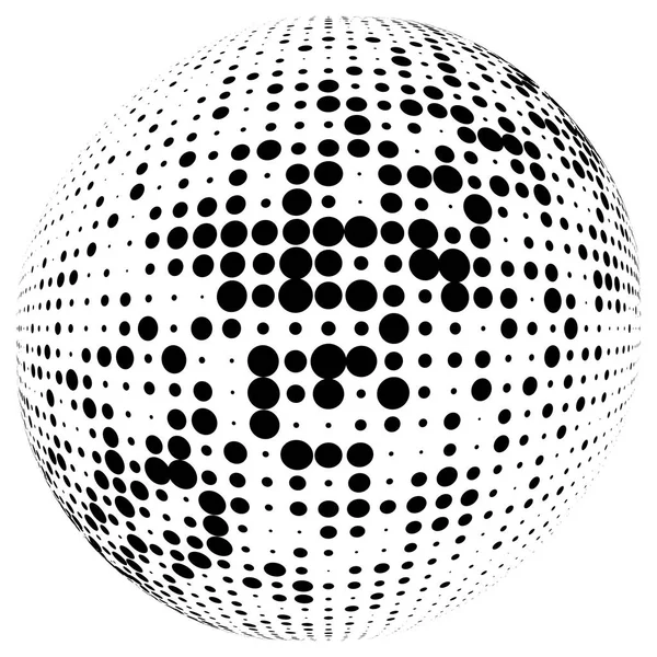 半色调点 圆形图案 球体或球体变形斑点 漫射径向 辐射凸起 膨胀扭曲 波尔卡点膨胀设计 抽象圆圆形几何图案 — 图库矢量图片