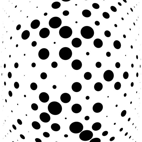 Половинчатые Точки Точечный Рисунок Кругов Пятна Искажения Сферы Шара Глобуса — стоковый вектор