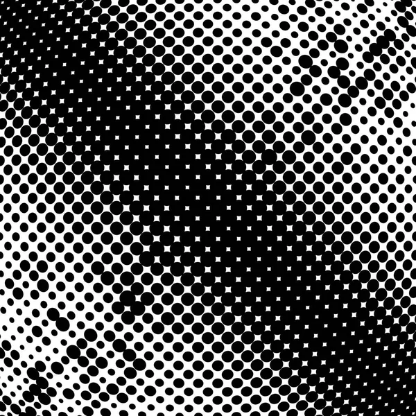 Половинчатые Точки Точечный Рисунок Кругов Пятна Искажения Сферы Шара Глобуса — стоковый вектор