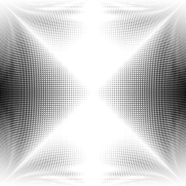 Des Points Demi Tons Dotée Motif Cercles Sphère Orbe Distorsion — Image vectorielle