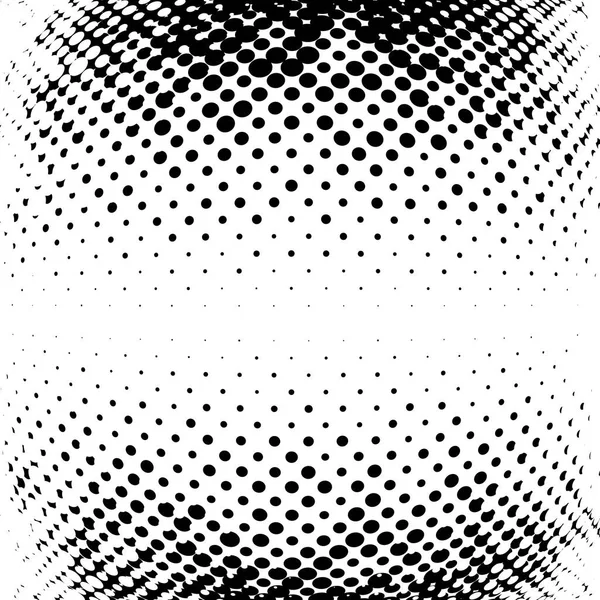 Des Points Demi Tons Dotée Motif Cercles Sphère Orbe Distorsion — Image vectorielle