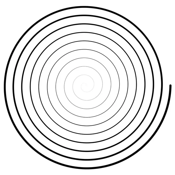 Spirale Astratta Torsione Vortice Radiale Curvy Vortice Elemento Linee Ondulate — Vettoriale Stock