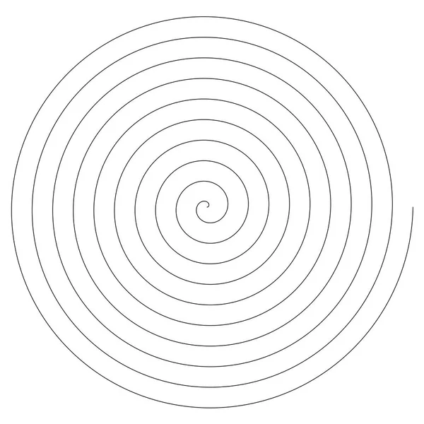 Espial Abstrato Torção Rodar Radial Girar Curvilíneo Linhas Onduladas Elemento —  Vetores de Stock