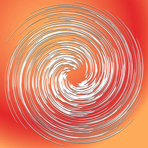 Espiral Abstracta Giro Remolino Radial Curvado Giratorio Elemento Líneas Onduladas — Vector de stock