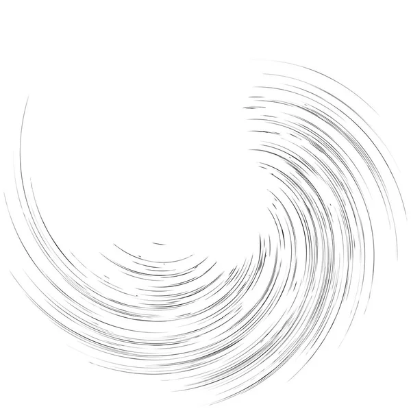Giro Detalhado Elemento Espiral Whirlpool Efeito Turbilhão Linhas Explosão Circulares —  Vetores de Stock